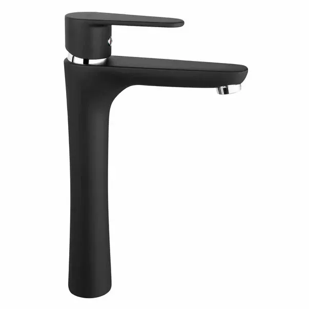 Baterie inalta pentru lavoar pe blat Ferro Algeo negru mat