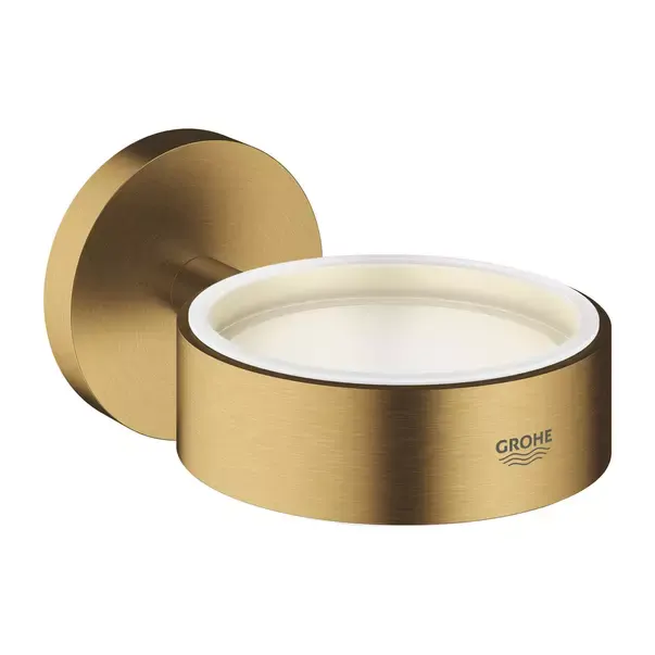 Suport Grohe 40369GN1, Essentials, pe perete, metal, mat, auriu