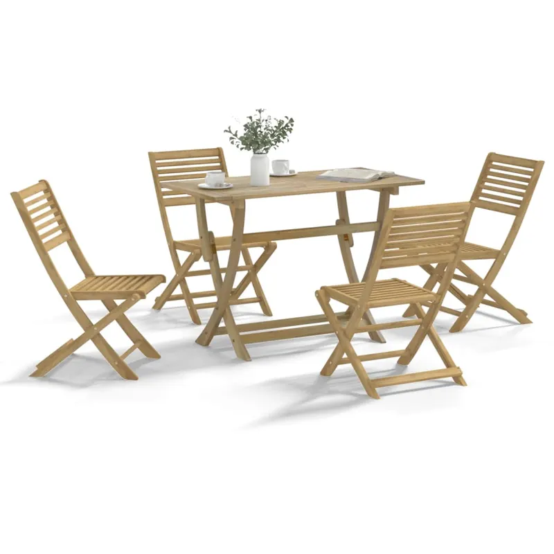 set mobilier de gradina, 5 piese, lemn masiv de acacia