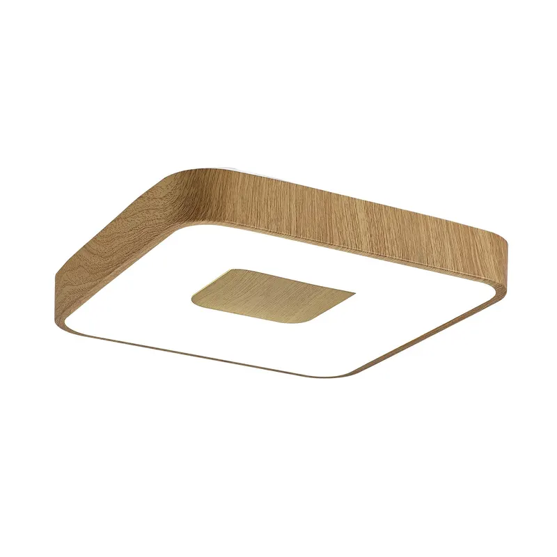 Plafoniera dimabila CCT cu telecomanda COIN SQUARE WOOD - 44cm