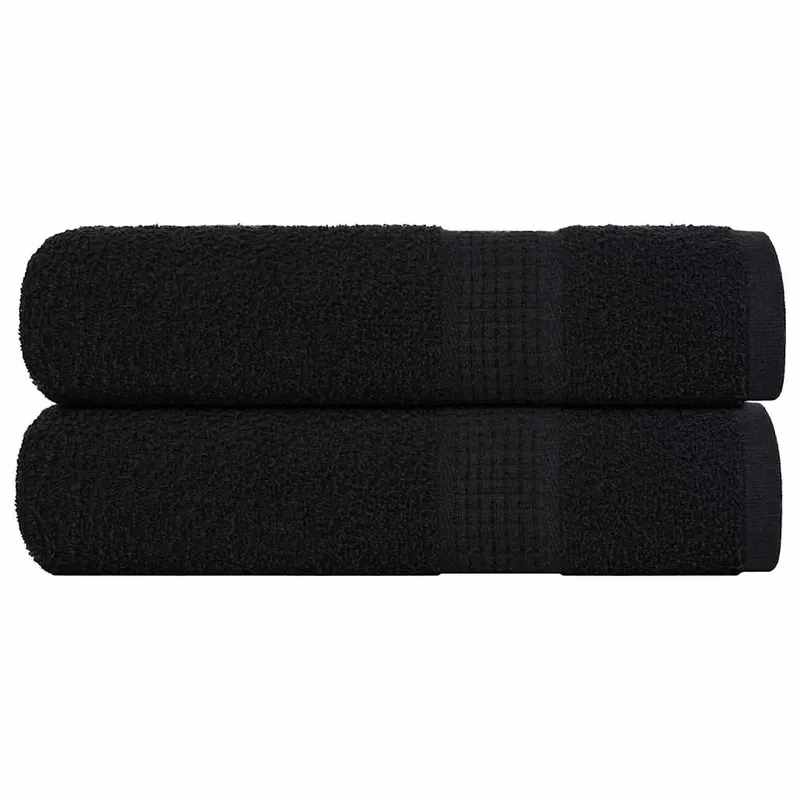 Prosoape de maini, frogn, 2 buc., negru, 50x100 cm, 360 g/m2