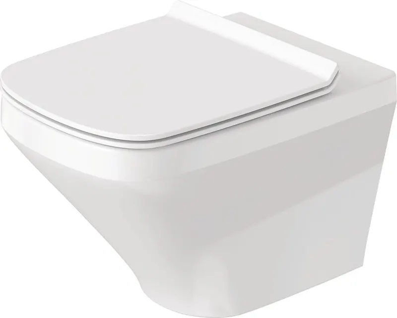 Set vas WC Duravit 45510900A1, DuraStyle, montaj suspendat, tip clatire jet de apa, tip evacuare orizontala, alb