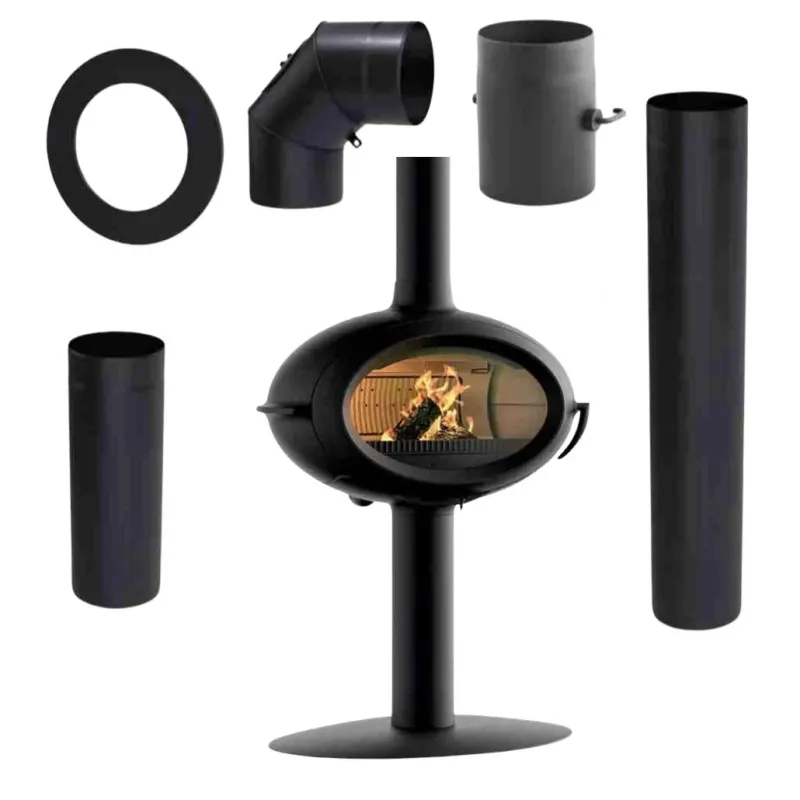 Soba fonta pe picior Brio 7-10.5kW + PIESE RACORDARE PRO