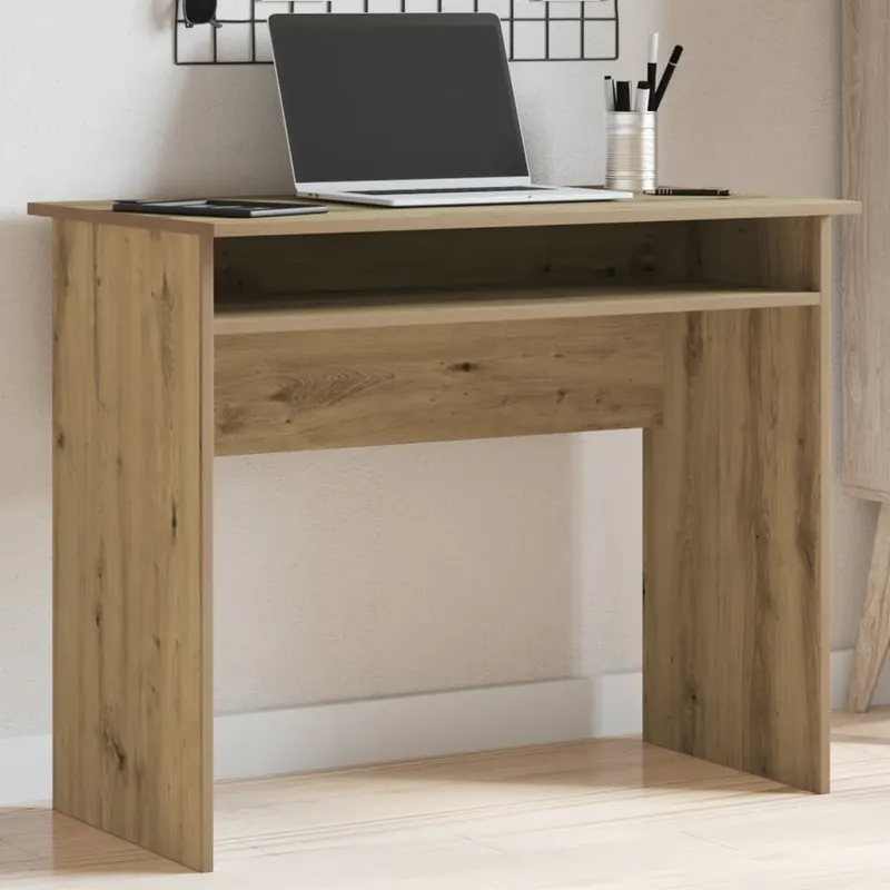 birou, stejar artizanal, 90x50x74 cm, lemn prelucrat