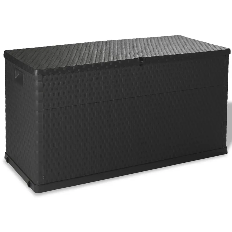 cutie depozitare pentru gradina antracit 120x56x63 cm pp ratan