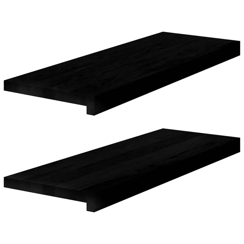 glafuri 2 buc maro inchis 70x25x2 cm lemn masiv de stejar