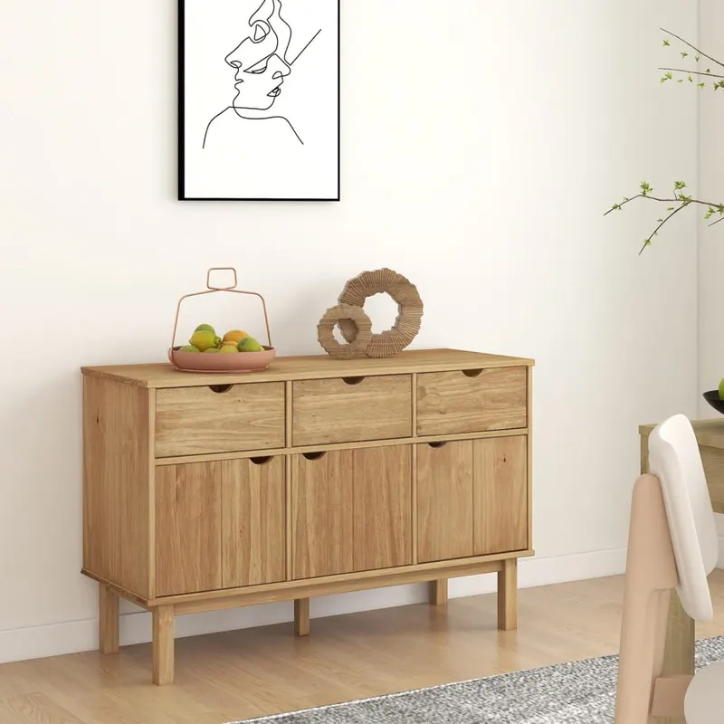 servanta otta, 114x43x73,5 cm, lemn masiv de pin