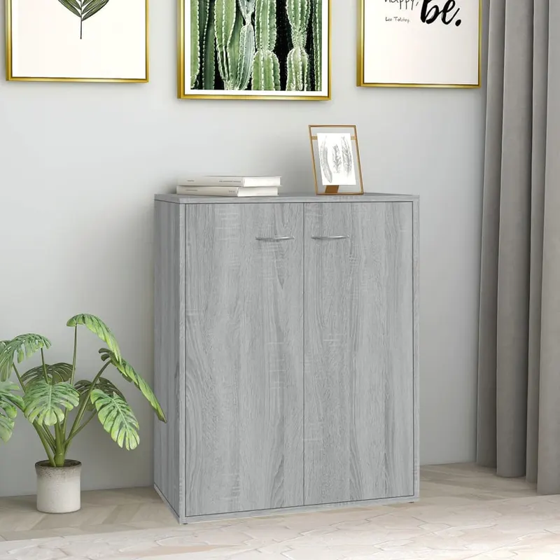 servanta, gri sonoma, 60x30x75 cm, lemn compozit