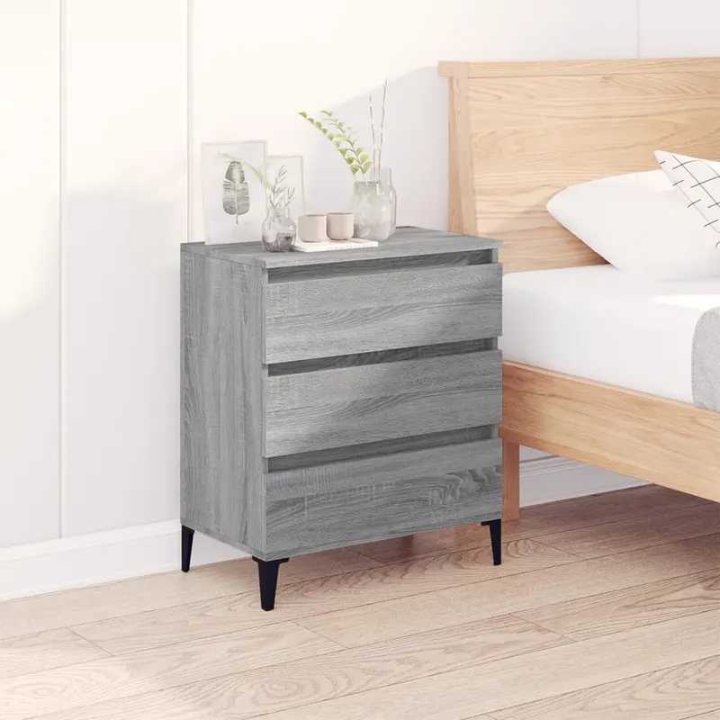 servanta, sonoma gri, 60x35x70 cm, lemn prelucrat