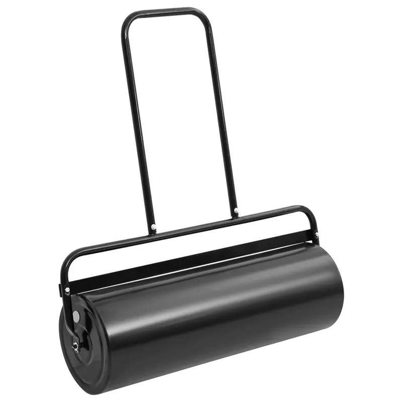 tavalug gazon pentru gradina, maner, negru, 63 l, fier si otel
