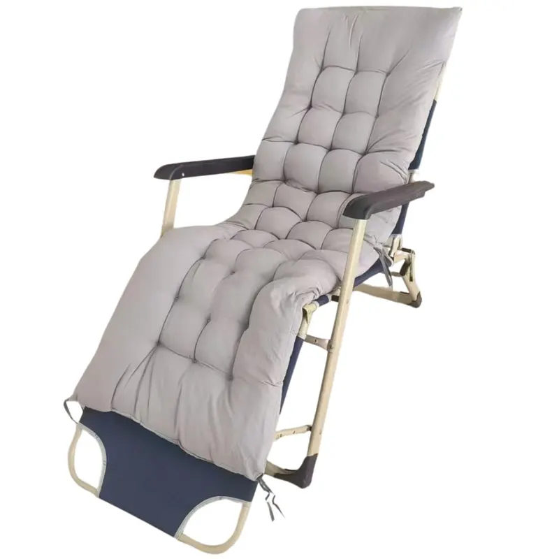 Sezlong pliabil gradina cu perna groasa matlasata, cadru otel tubular, Oxford 600D, 178x60x82 cm, gri