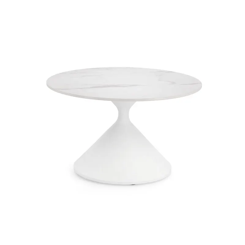 Masuta de cafea JOONA WHITE Ø70 x 40 CM - Alb