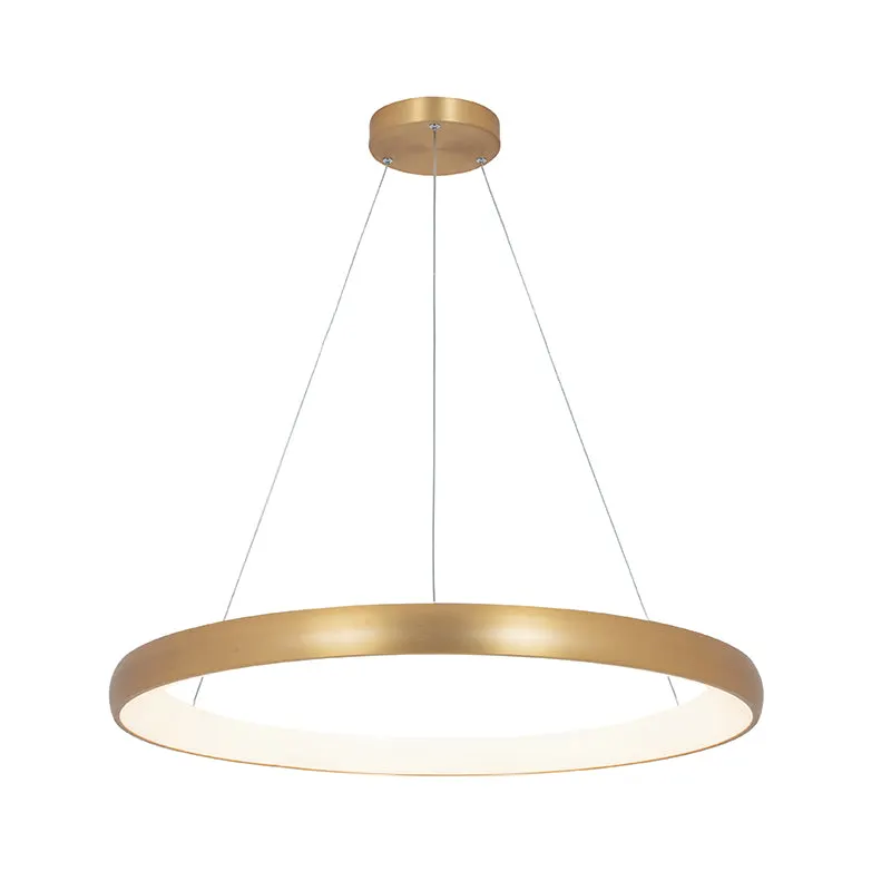 Lampa suspendata dimabila ACRILIA - Gold / Ø 80cm