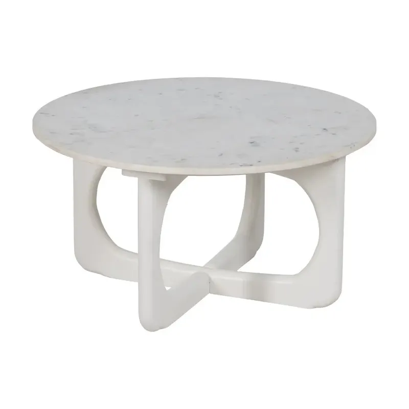 Masuta de cafea SOVAN WHITE Ø75 x 40 CM - Alb