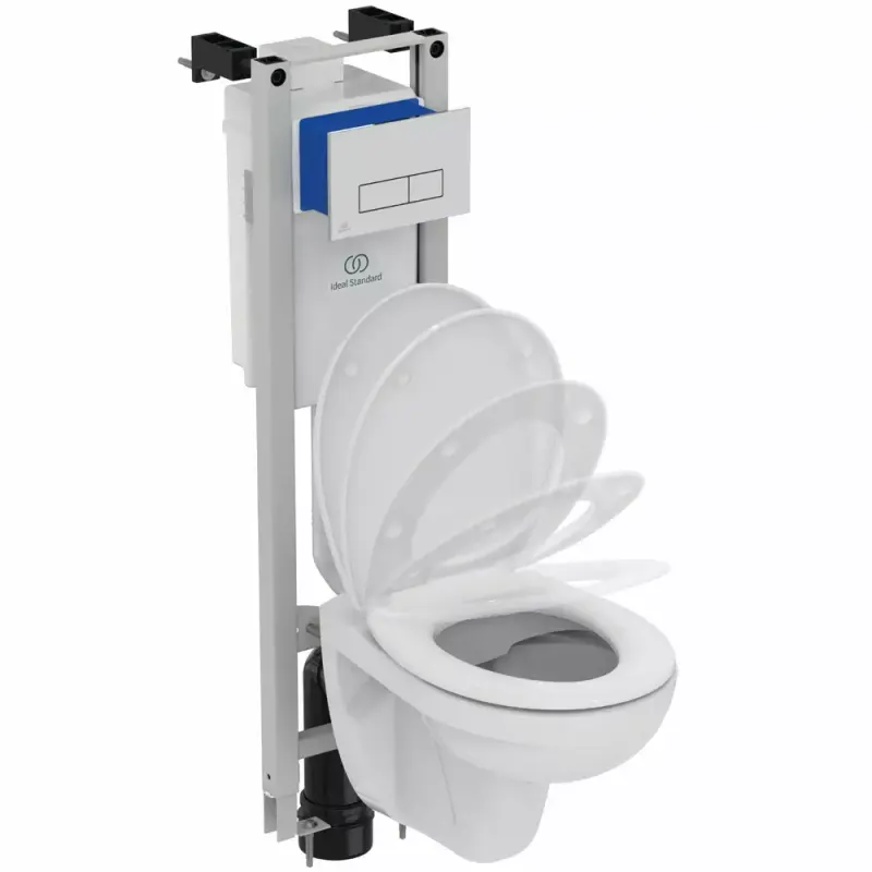 Set vas wc suspendat, cu rezervor, cadru si capac, Ideal Standard Connect i.Life A