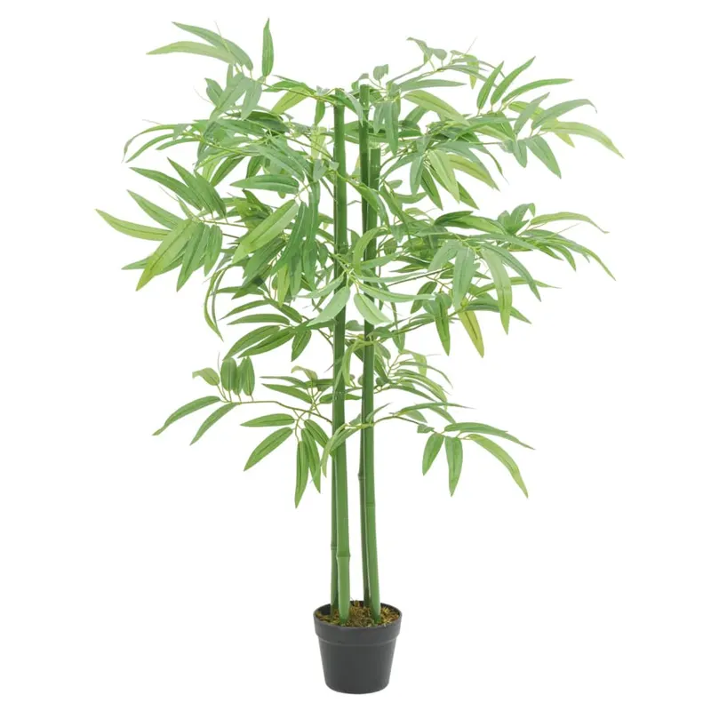 arbore din bambus artificial 384 de frunze 120 cm verde