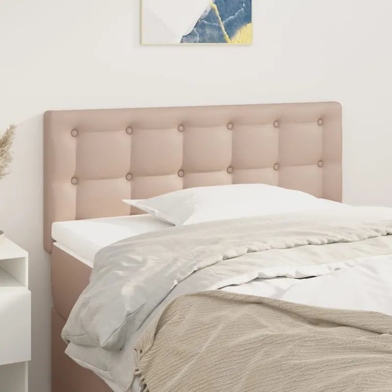 tablie de pat, cappuccino, 90x5x78/88 cm, piele ecologica