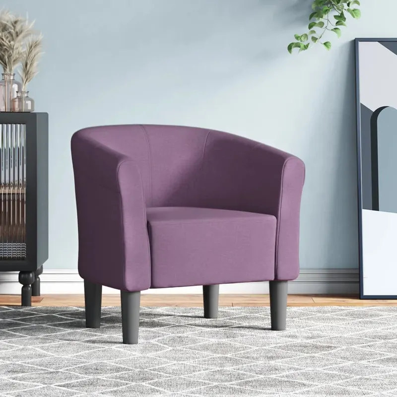 fotoliu tip cuva, violet, material textil