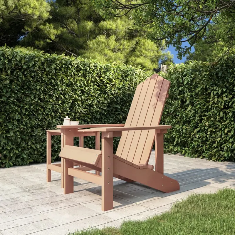 scaun de gradina adirondack, maro, hdpe