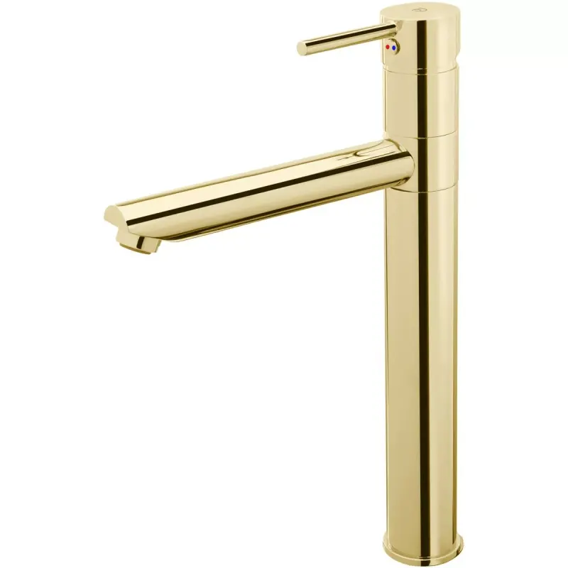 Baterie lavoar Fdesign Flusso, XL, 343 mm, ventil, lucios, auriu, FD1-FLS-2L-55