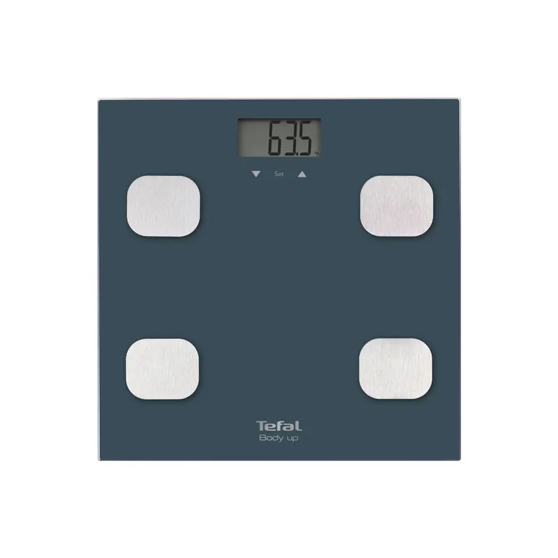 Cantar de baie inteligent Body Up BM2520V0, indice de masa corporala, 8 memorii, 35 mm grosime, 150 KG, gradatii la 100 g, 32 x 32 cm, sticla, al