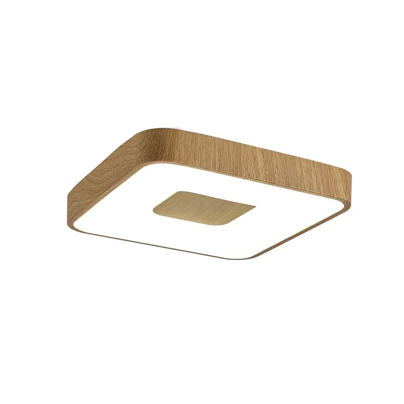 Plafoniera dimabila CCT cu telecomanda COIN SQUARE WOOD - 34cm