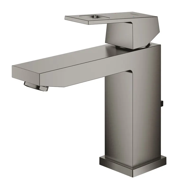 Baterie lavoar Grohe 23445AL0, Eurocube, 3 8 , marimea M, ventil cu tija, mat, grafit