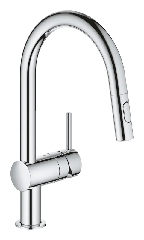 Baterie bucatarie Grohe 30438000, 1 bar, 379 mm, 223 mm, 1 orificii instalare, 2 sprayuri, 180 unghi pivotare, Crom