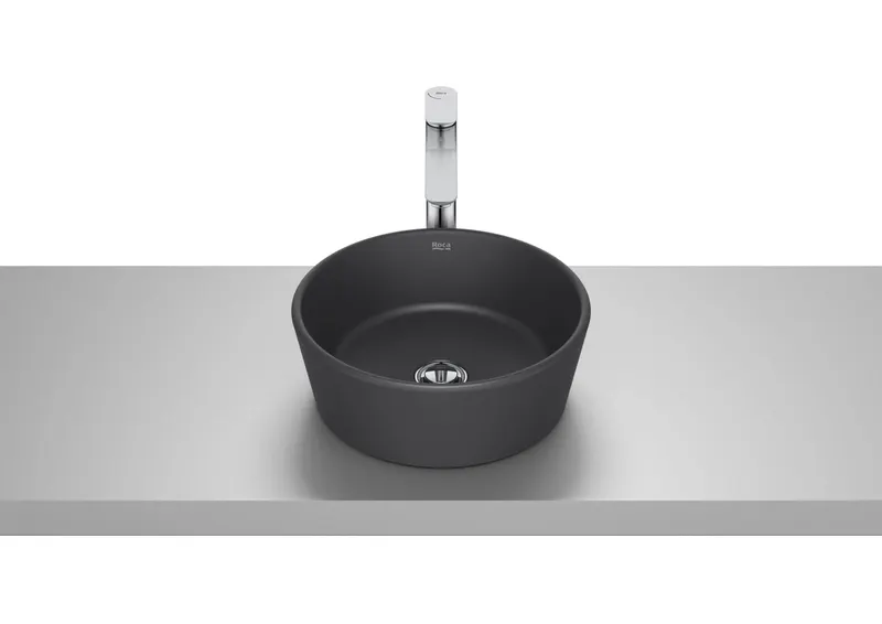 Lavoar Roca A327B15080, Optica, montaj pe blat, nr orificii baterie fara, zona montaj interior, negru