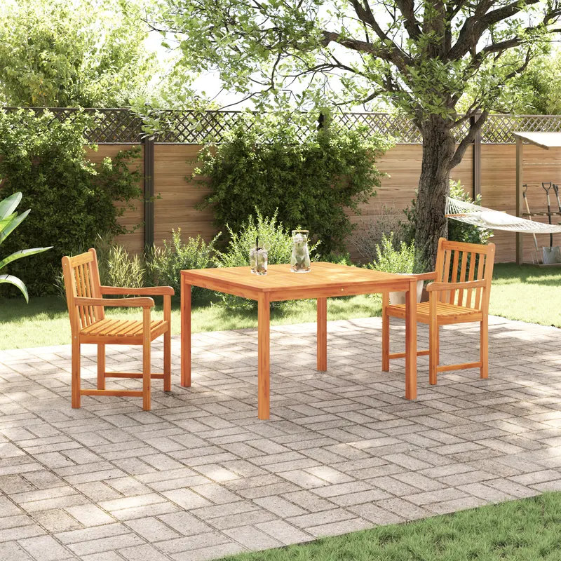 Set de dining pentru gradina 3 piese din lemn masiv de acacia