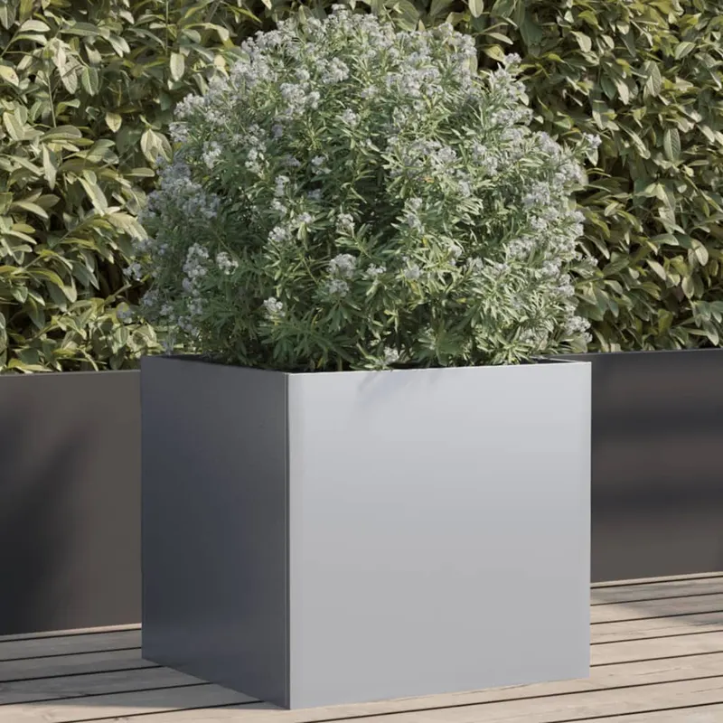 jardiniera, argintiu, 49x47x46 cm, otel galvanizat
