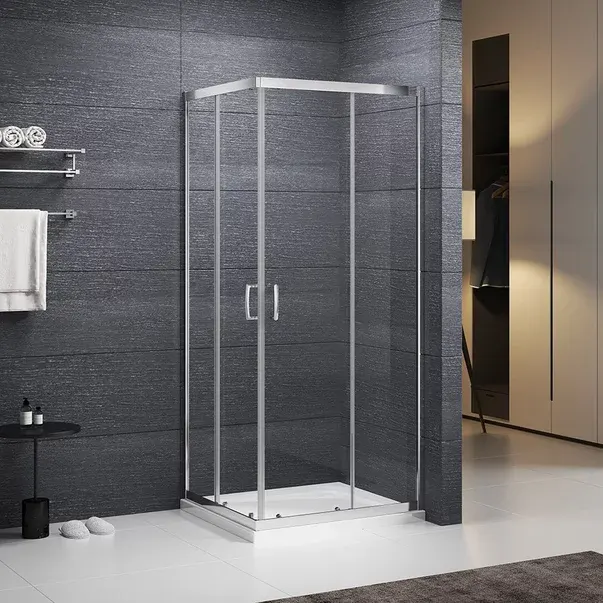 Cabina de dus patrata Roth Sundis cu usi glisante 90x90 cm crom-transparent