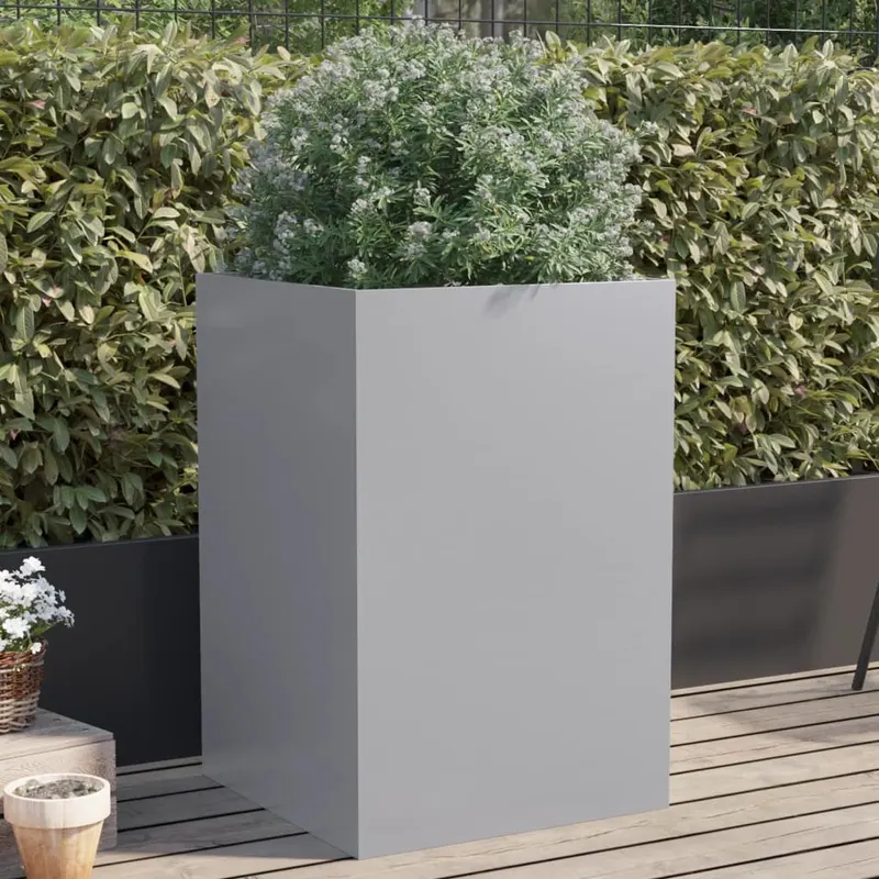 jardiniera, argintiu, 52x48x75 cm, otel galvanizat