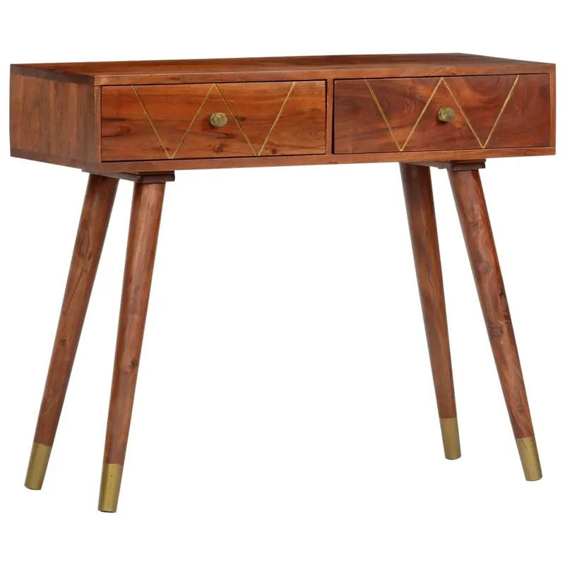 masa consola, 90 x 35 x 76 cm, lemn masiv de acacia