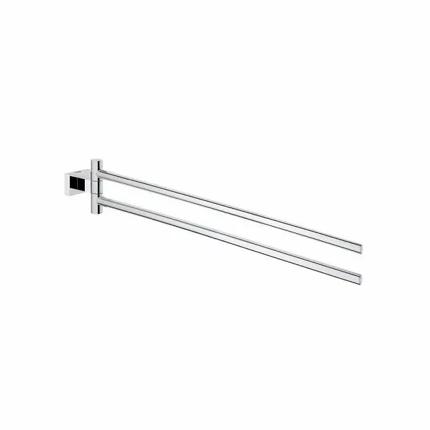 Suport prosop Grohe 40624001, 439 mm, 69 mm, 2 orificii instalare, 2 rafturi, pivotanta, pe perete, Crom
