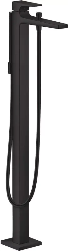 Baterie de cada Hansgrohe Metropol 32532670, 1 2 , pe podea, set dus, necesita valva, mat, negru