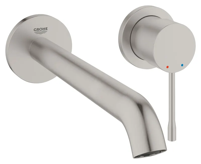 Baterie lavoar Grohe 19967DC1, Essence, 1 2 , L, 230 mm, pe perete, necesita valva, mat, otel satinat
