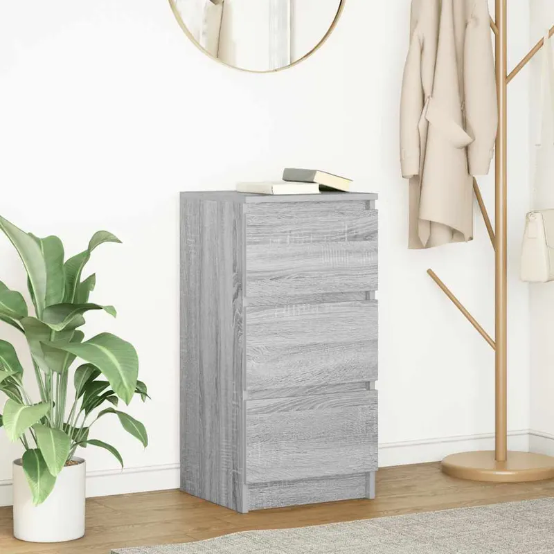 bufeta gri sonoma 37,5x35x76 cm lemn prelucrat
