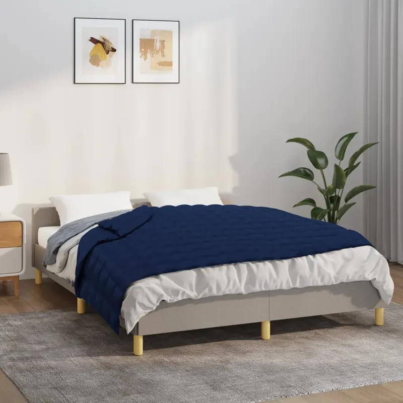 patura cu greutati, albastru, 120x180 cm, 9 kg, material textil