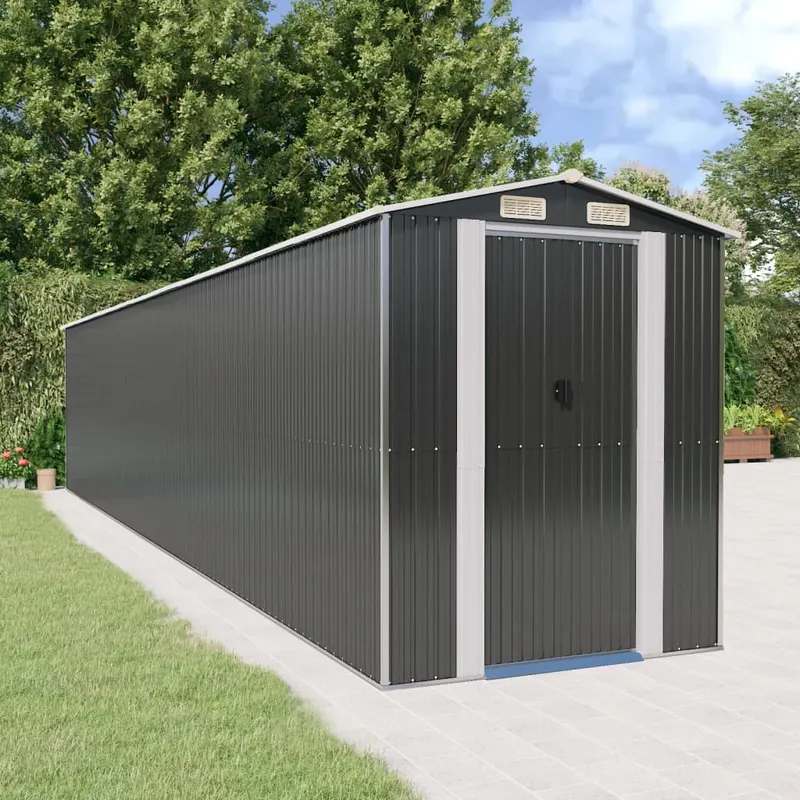 sopron de gradina, antracit, 192x1021x223 cm, otel galvanizat