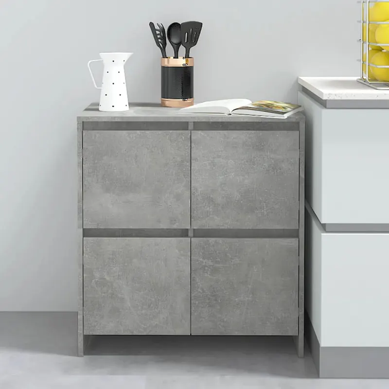 servanta, gri beton, 70x41x75 cm, lemn prelucrat