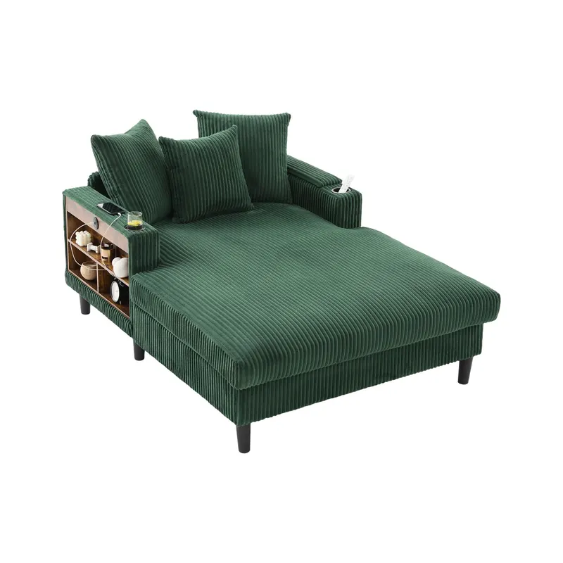 Chaise-longue multifuncțională din cord, Verde