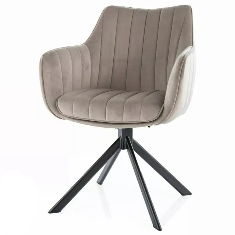 Scaun rotativ ALIA VELVET - Beige