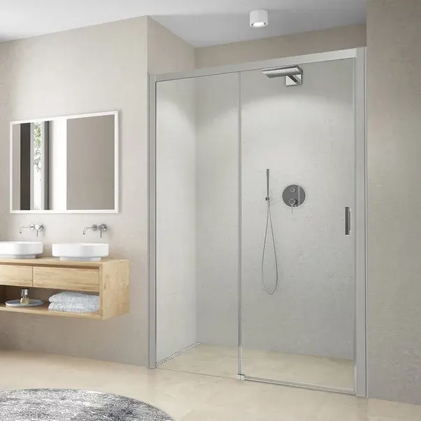 Usa de nisa culisanta Roth Cariba 150 cm sticla 6 mm crom stanga