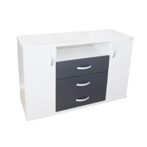 Comoda Laguna Alb/Gri