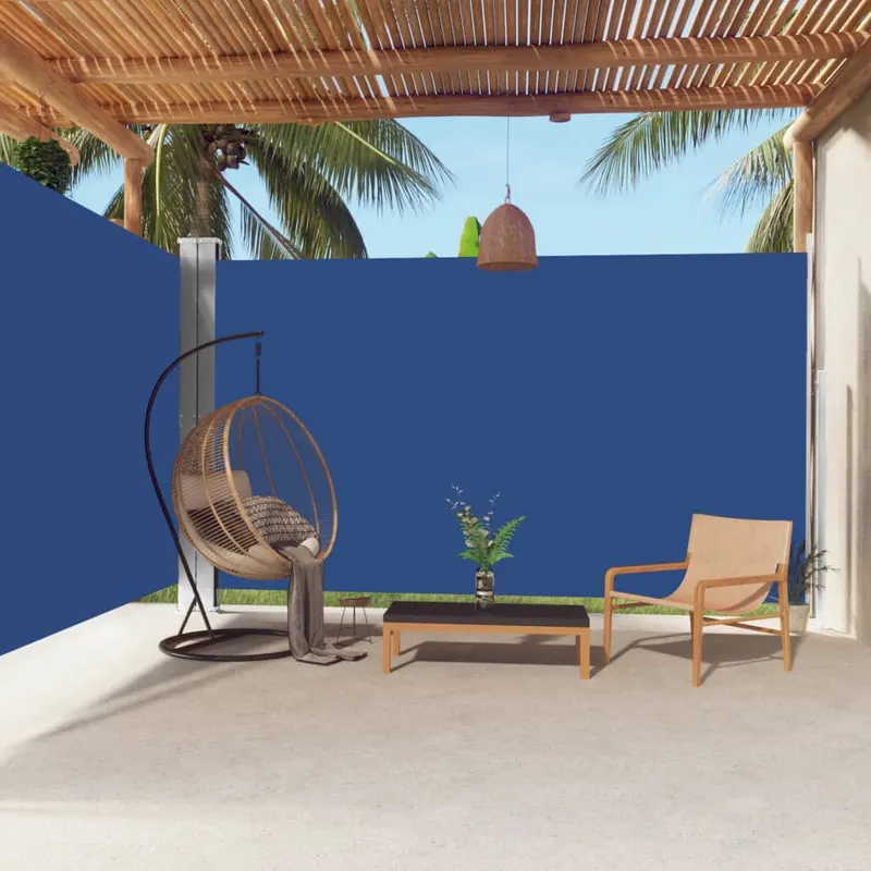 copertina laterala retractabila, albastru, 220x600 cm