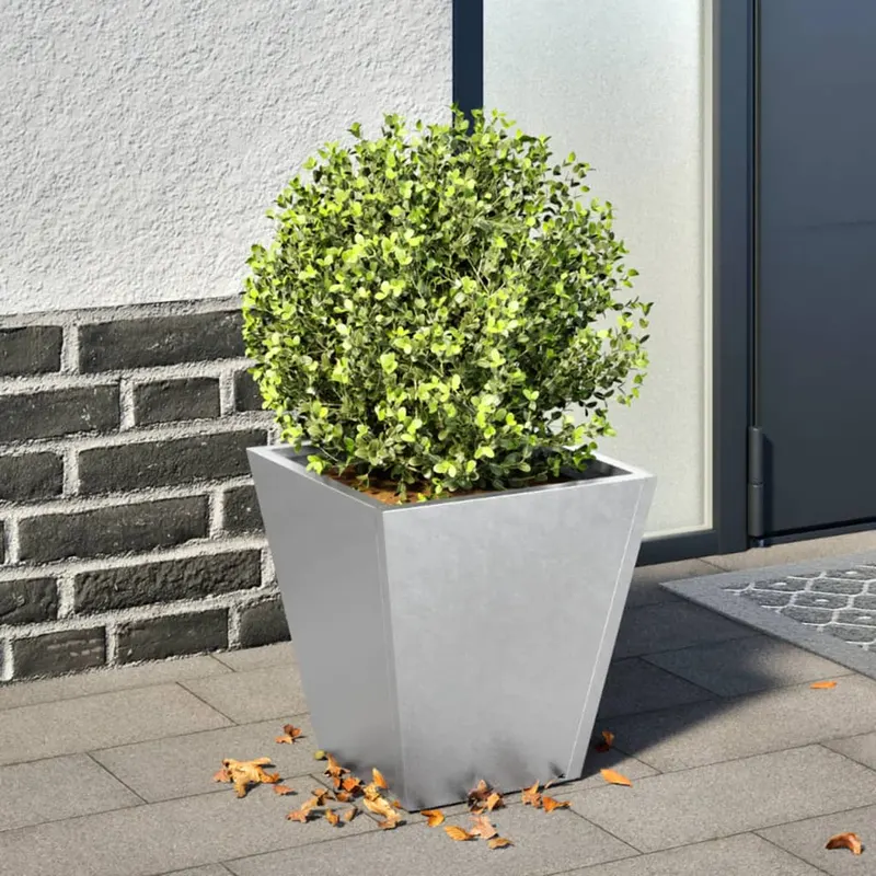 jardiniera de gradina, 30x30x30 cm, otel galvanizat