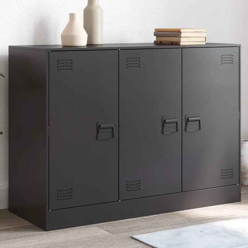 servanta, negru, 99x39x73 cm, otel