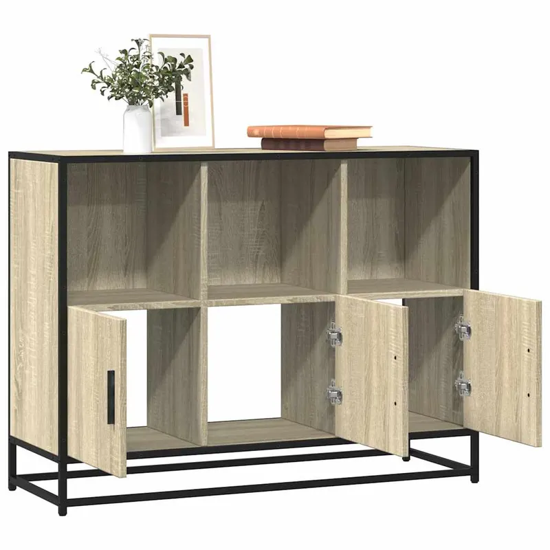 servanta, stejar sonoma, 100x35x76 cm, lemn prelucrat