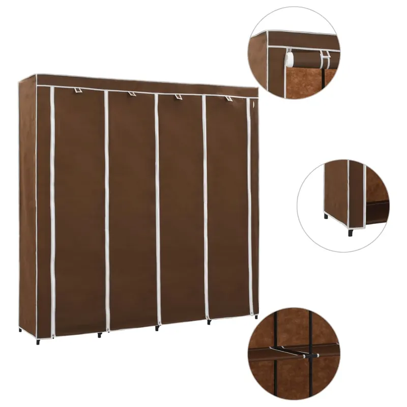 sifonier cu 4 compartimente, maro, 175x45x170 cm